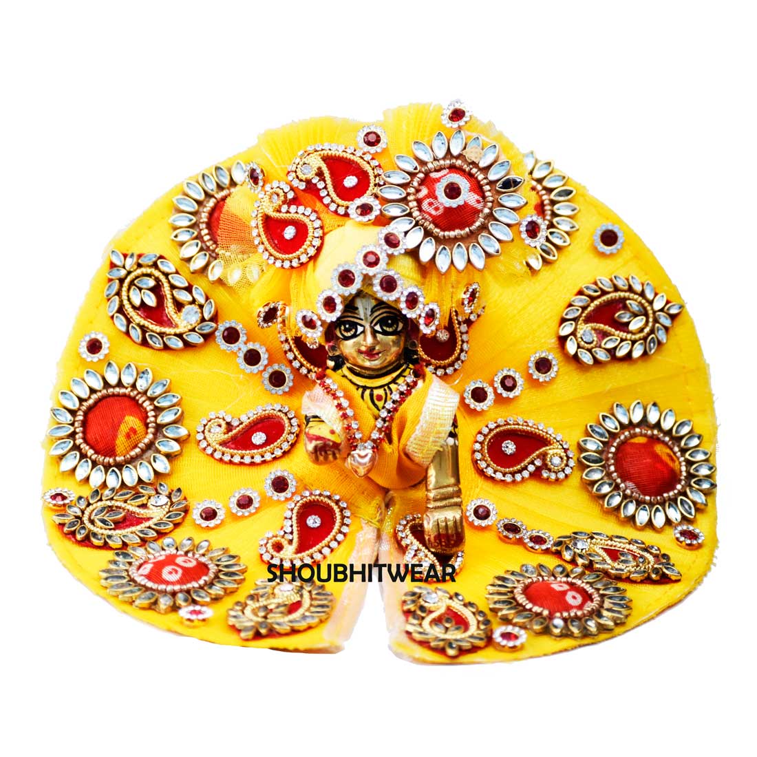 laddu gopal dress bandhani design